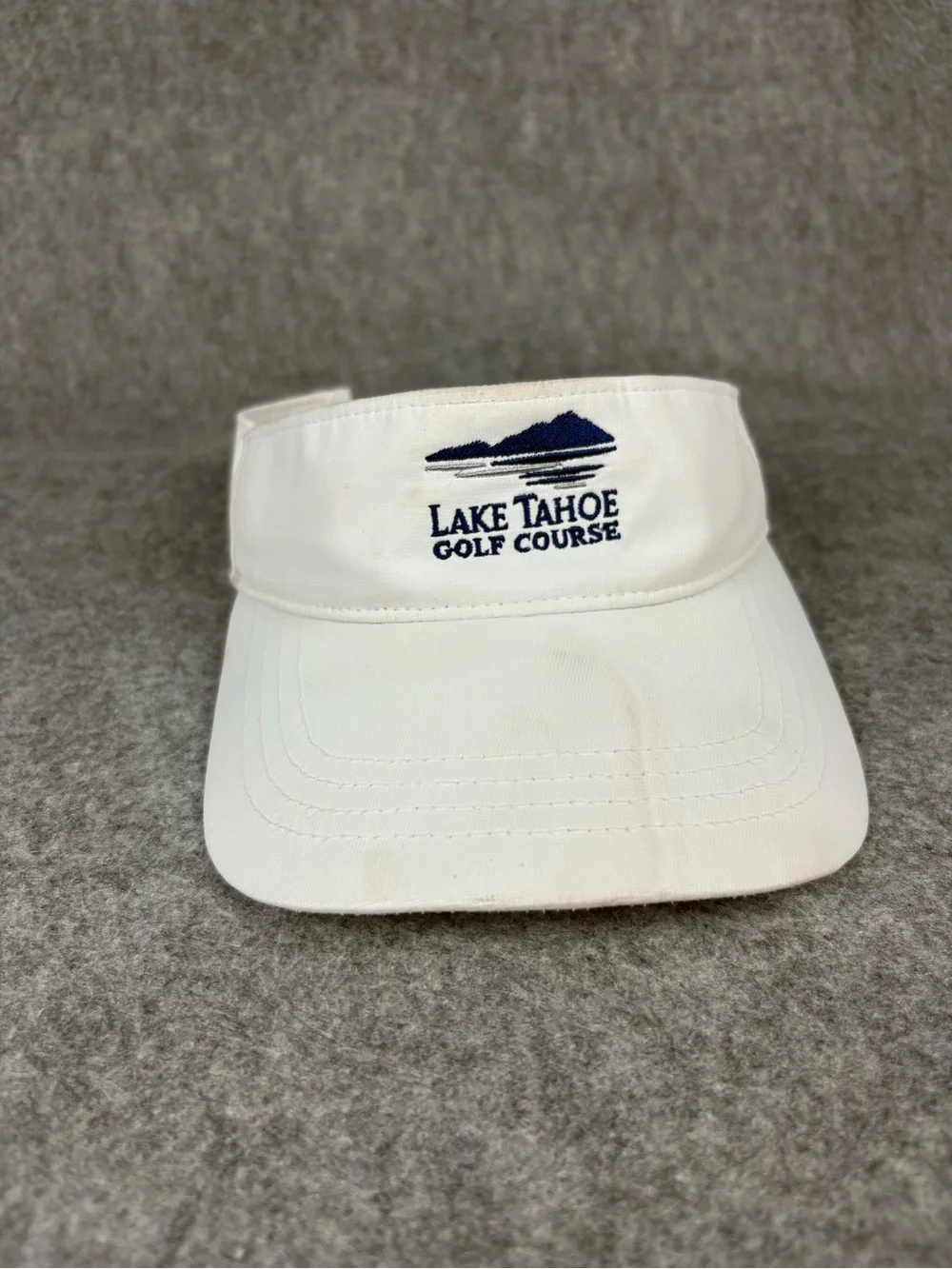 Lake Tahoe Golf Course White Golf Visor Adjustable